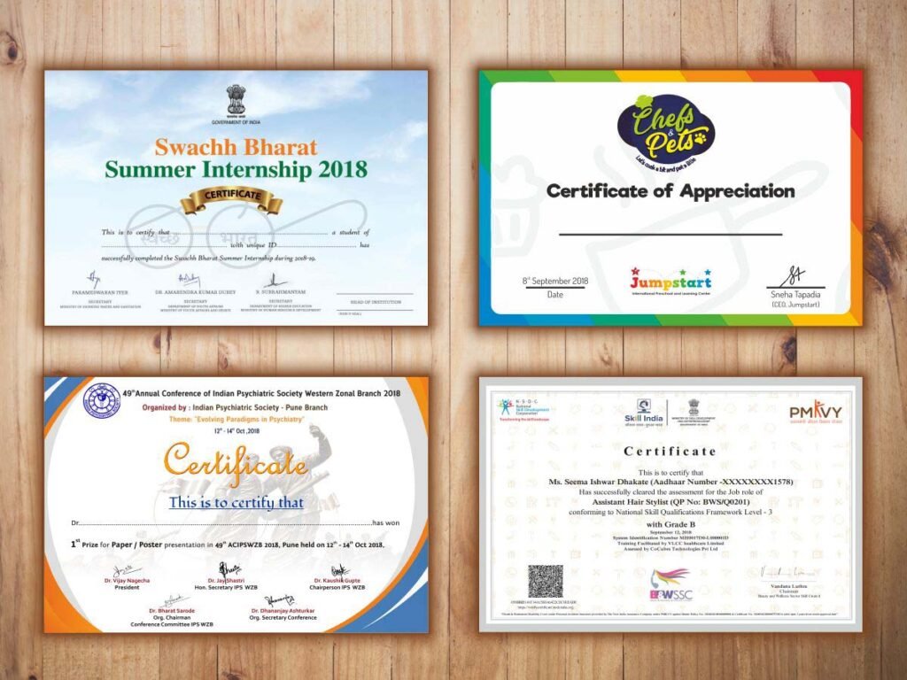 Certificate Printing Exmouth